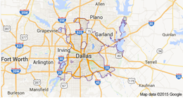 dallasfort worth tx map